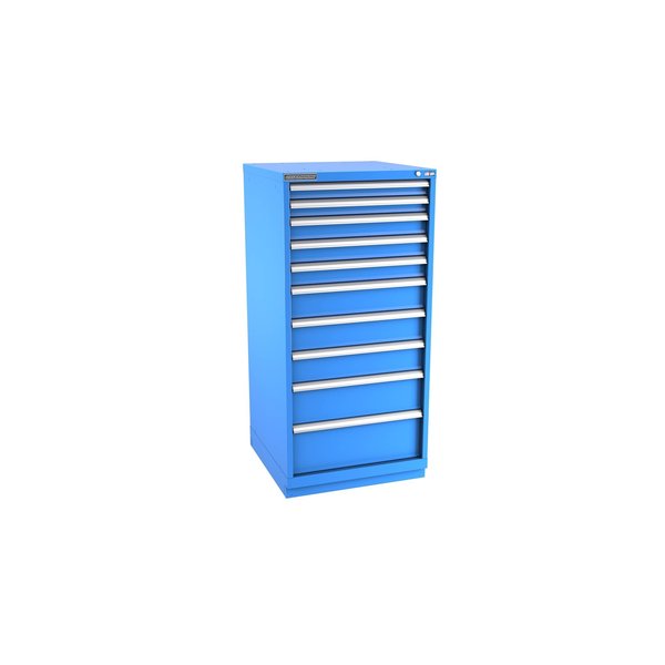 Champion Tool Storage Modular Drawer Cabinet, 10 Drawer, Blue, Steel, 28 in W x 28-1/2 in D x 59-1/2 in H S27001002ILCFTB-BB